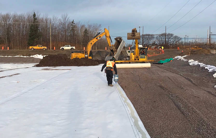 Préparation d’un chevauchement à l’aide de poudre de bentonite